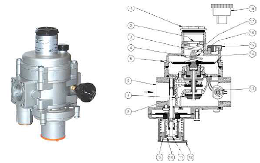 Устройство и работа -  Регулятор FRG/2MB «КОМПАКТ» DN15 – DN20 – DN25