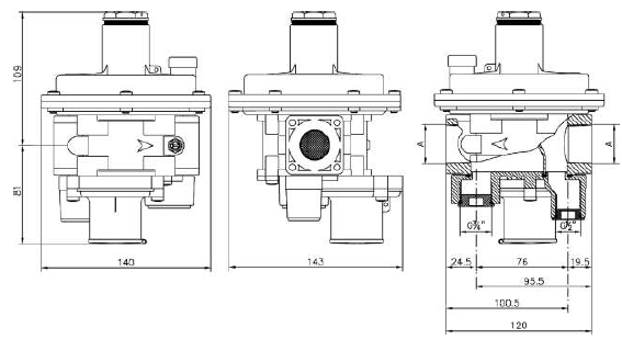  -FRG/2MB Комбинированные регуляторы давления газа стандартного исполнения