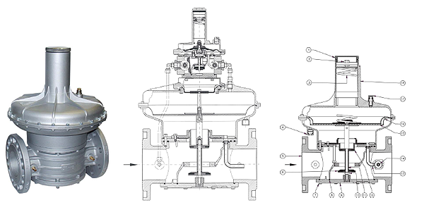 Регулятор FRG/2MCS и RG/2MCS DN65–DN80–DN100 (фланцевое соединение)